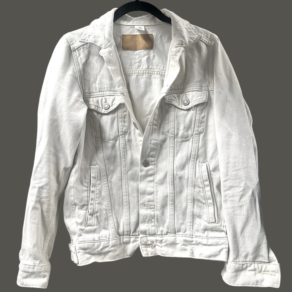 &DENIM WHITE DENIM JACKET